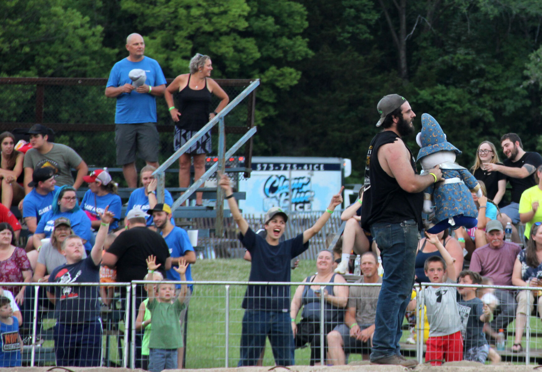Dakota Kings tosses toys to the crowd